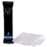 Pre-Moistened Terry Cotton Refreshment Towel, 8in Rolled, Unscented, Individually Packaged
